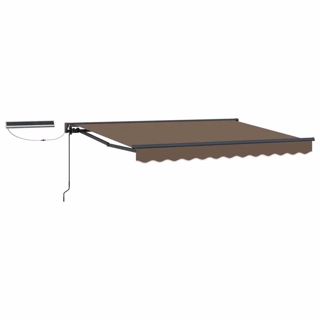Tettuccio Elettrico Retrattile vidaXL in Alluminio e Poliestere, L: 5 m x P: 3,5 m, Colore Tortora – 2