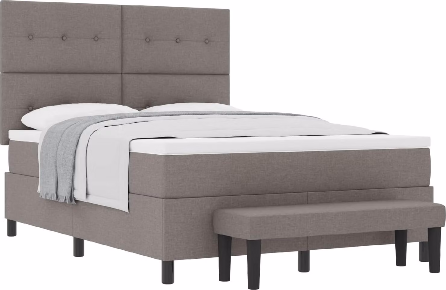 Letto a molle con testiera Talpa 140 x 190 cm Tessuto