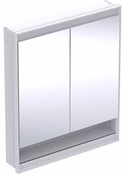 Geberit ONE armoire de toilette avec ComfortLight, 2 portes, montage encastré, avec niche, 75x90x15cm, 505.822.00.2, 505.822.00.2