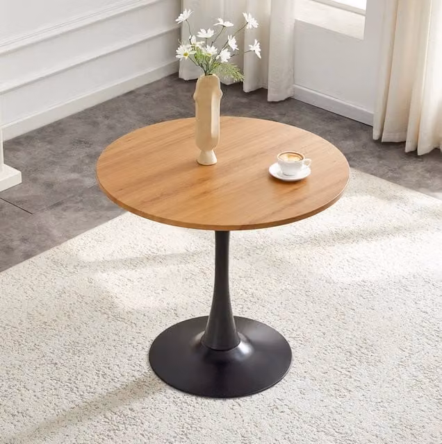 Tavolo rotondo Tulip Ø 80 cm in MDF e metallo