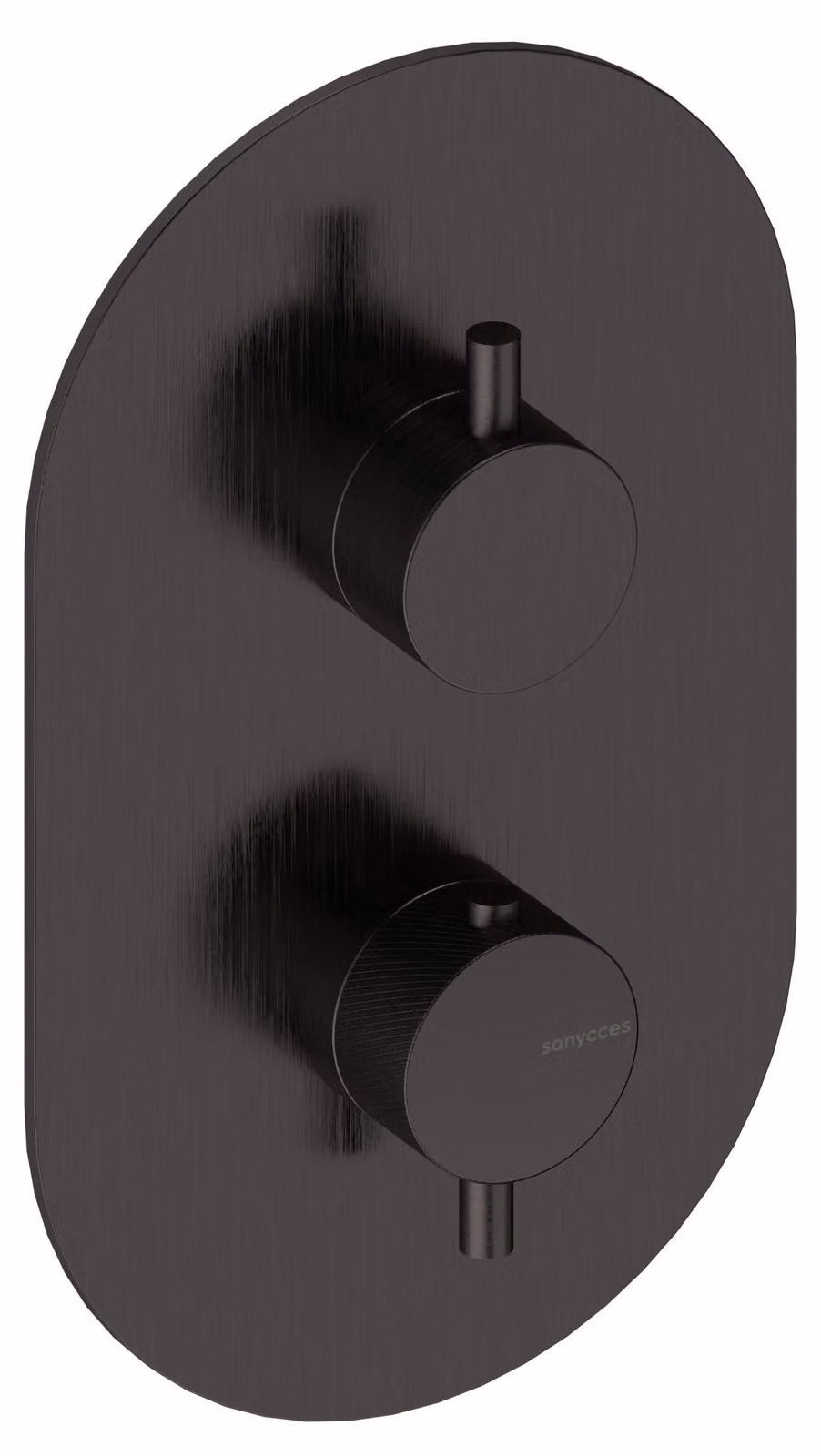 SANYCCES LOOP K Miscelatore doccia incasso a 2-3 vie con termostato, nero metallizzato