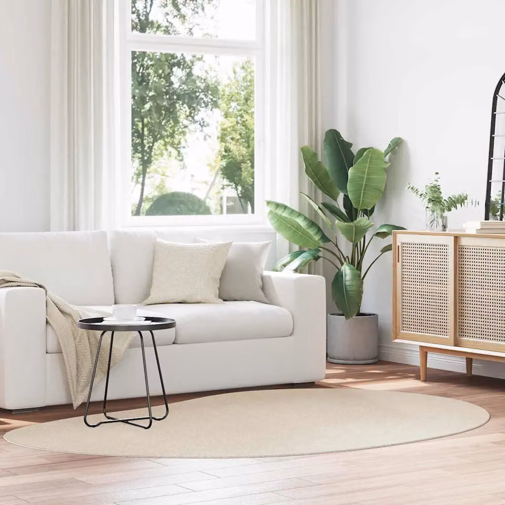 Tappeto moderno vidaXL HUARTE beige in poliestere, L 160 x P 230 cm