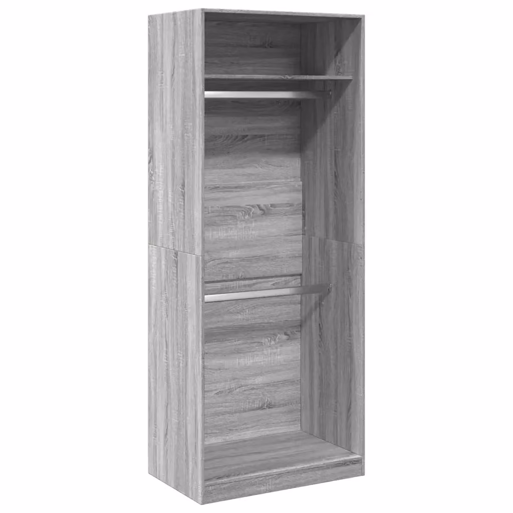 Armadio vidaXL Grigio con Ante a Battente in Legno e MDF L/P/H: 80 x 50 x 200 cm – 2