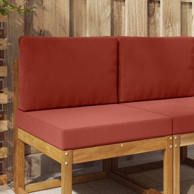Cuscino per divano da esterno vidaXL in poliestere rosso, L 60 cm x P 60 cm x H 60 cm