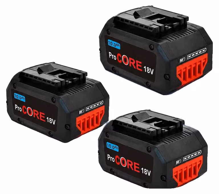 Batteria ricaricabile, capacità 10,0 Ah, compatibile con utensili elettrici, confezione da 3 batterie da 10 Ah, 18V