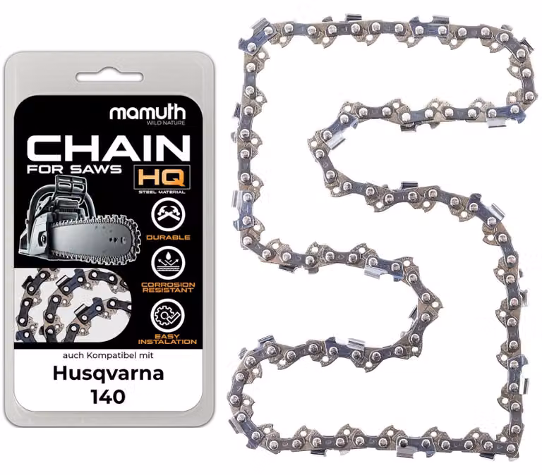 Catena per motosega, 40 cm, 1,5 mm, passo 0,325", 66 maglie, compatibile con Husqvarna 140