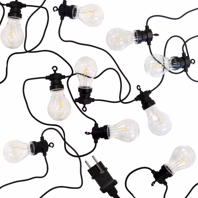 Ghirlanda da interno ed esterno con lampadine a luce calda