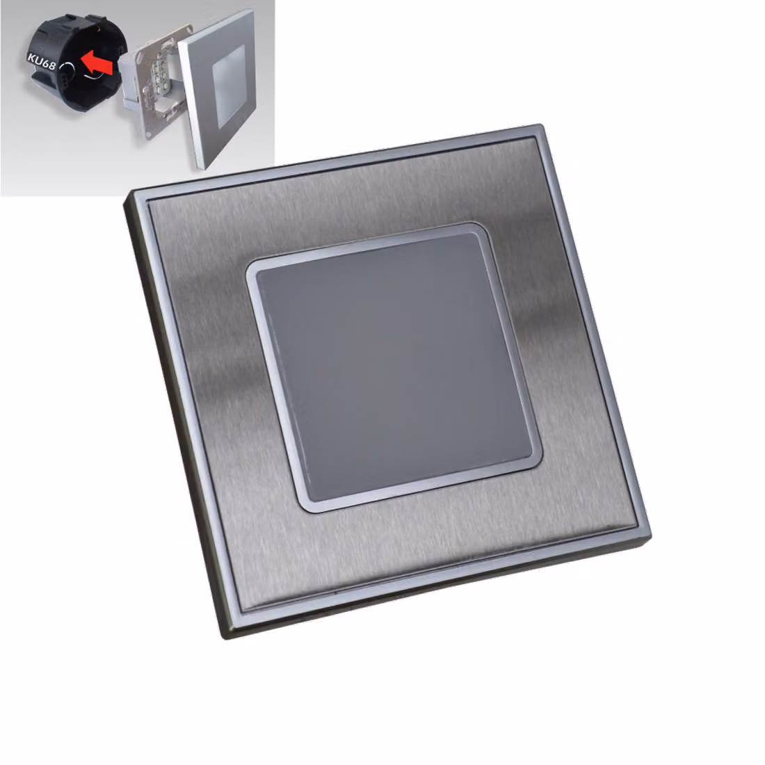 Apparecchio da incasso LED STEP LIGHT 1xLED/1W, 60lm, 4000K, acciaio satinato