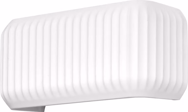 OSRAM Decor Plaster Routes Wall Applique decorativa in gesso, 330 mm, a 2 luci, con attacco E27, IP20, bianco