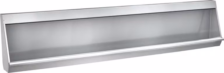 Orinatoio in linea KWC AR, CAMPUS, acciaio inox V2A, 2400x515x235 mm, scarico centrale