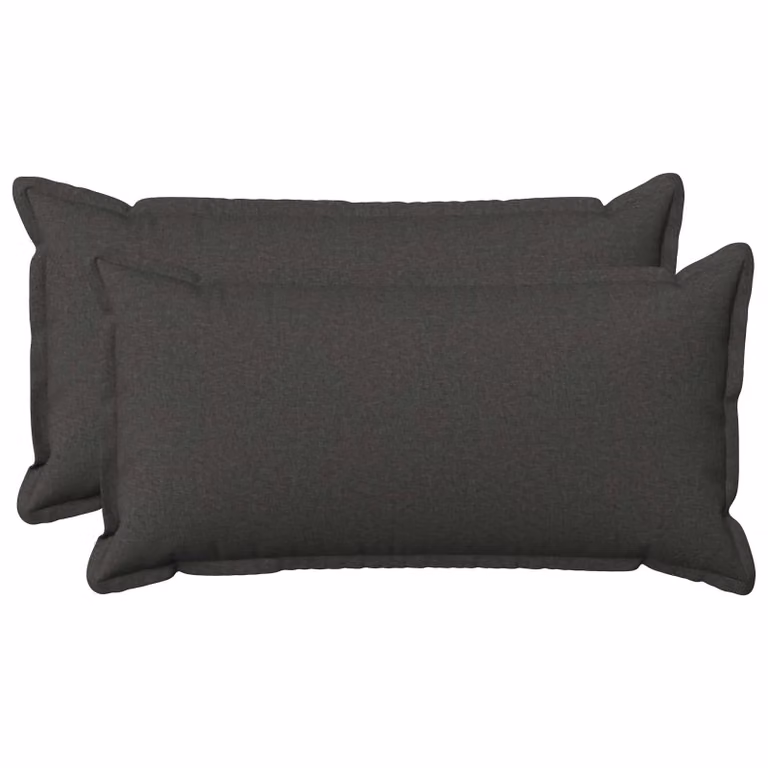 Set di 2 federe vidaXL HOUTEN Grigio, L 40 cm x P 80 cm, in poliestere