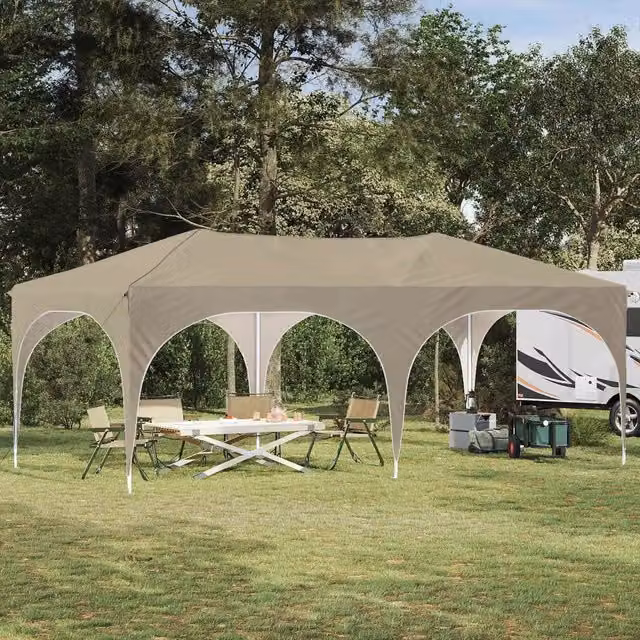 Tenda per feste a pop-up-Gazebo Crema 575 x 288 x 245 cm 225121