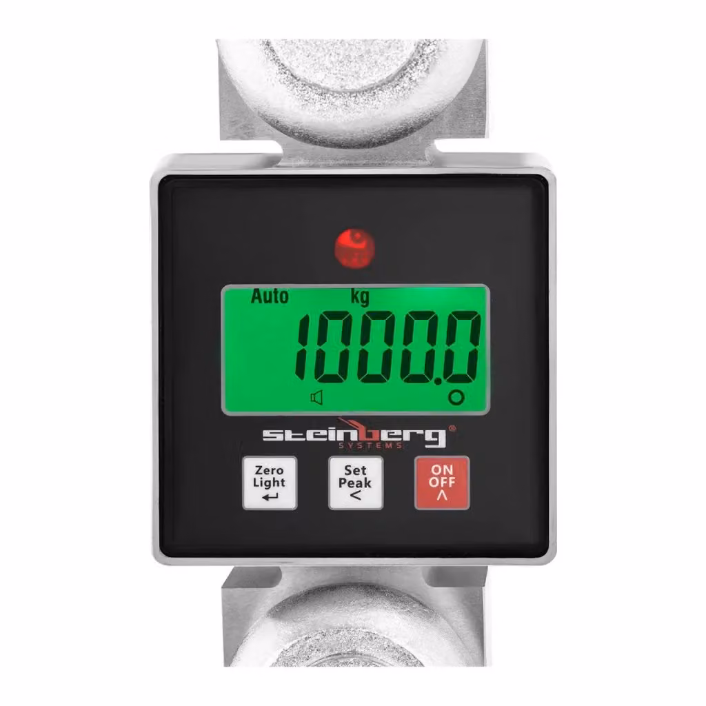 Gancio di pesatura con schermo LCD in acciaio inossidabile e alluminio colore argento, capacità 10.000 kg / 500 g – 2