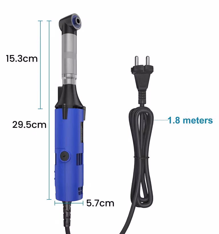 Smerigliatrice angolare elettrica - Utensile multifunzione - 500W - 6 velocità - 20000 giri/min - Rimozione di fughe e levigatura - Luce LED - 220V - Blu