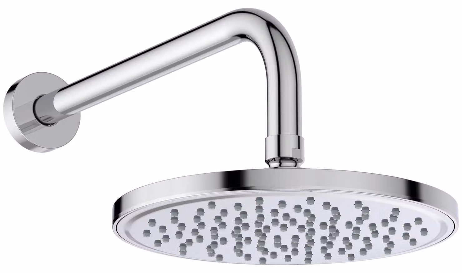 Set di soffione doccia con supporto a parete, 30 cm, soffione da 20 cm, cromato, portata massima di 12 litri/minuto