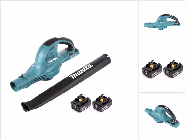 Makita DUB 361 T 2x soffiatore a batteria 18 V / 36 V + 2x batteria Makita BL 1850 5 Ah / 5000 mAh