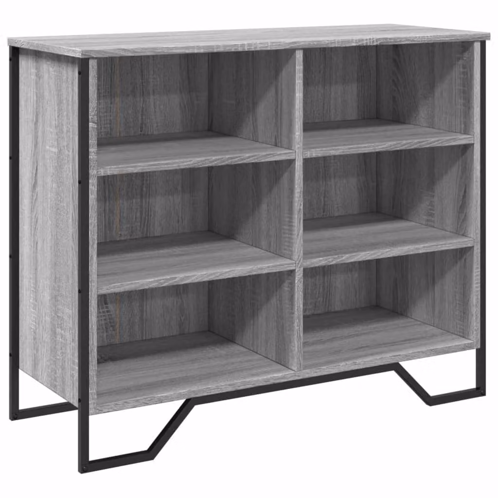 Credenza Grigio Sonoma 91x35,5x74,5 cm in Legno Multistrato
