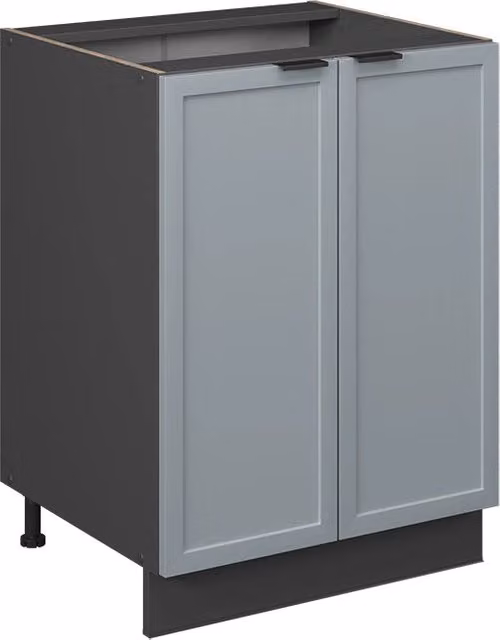 Mobiletto base cucina Vicco Fame-Line Blu-grigio chiaro/Antracite con ante a battente, L: 60 cm