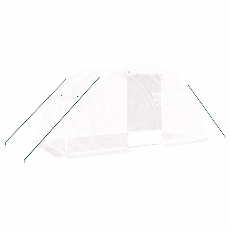 Serra con Telaio in Acciaio Bianco 8 m² 4x2x2 m