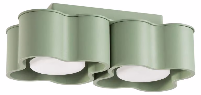 Plafoniera OVIO 2 verde salvia Gx53 2xGx53 10W alluminio 8x12x24,5cm Sollux Lighting