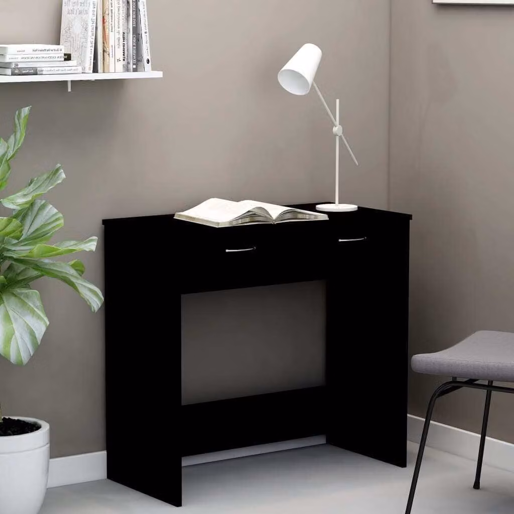 Maison Exclusive - Scrivania nera 80x40x75 cm Materiale ligneo