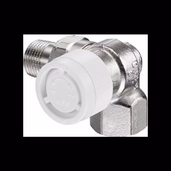 Valvola termostatica Oventrop serie AV 9 M 30 x 1,5, PN 10, angolo retto, DN 15