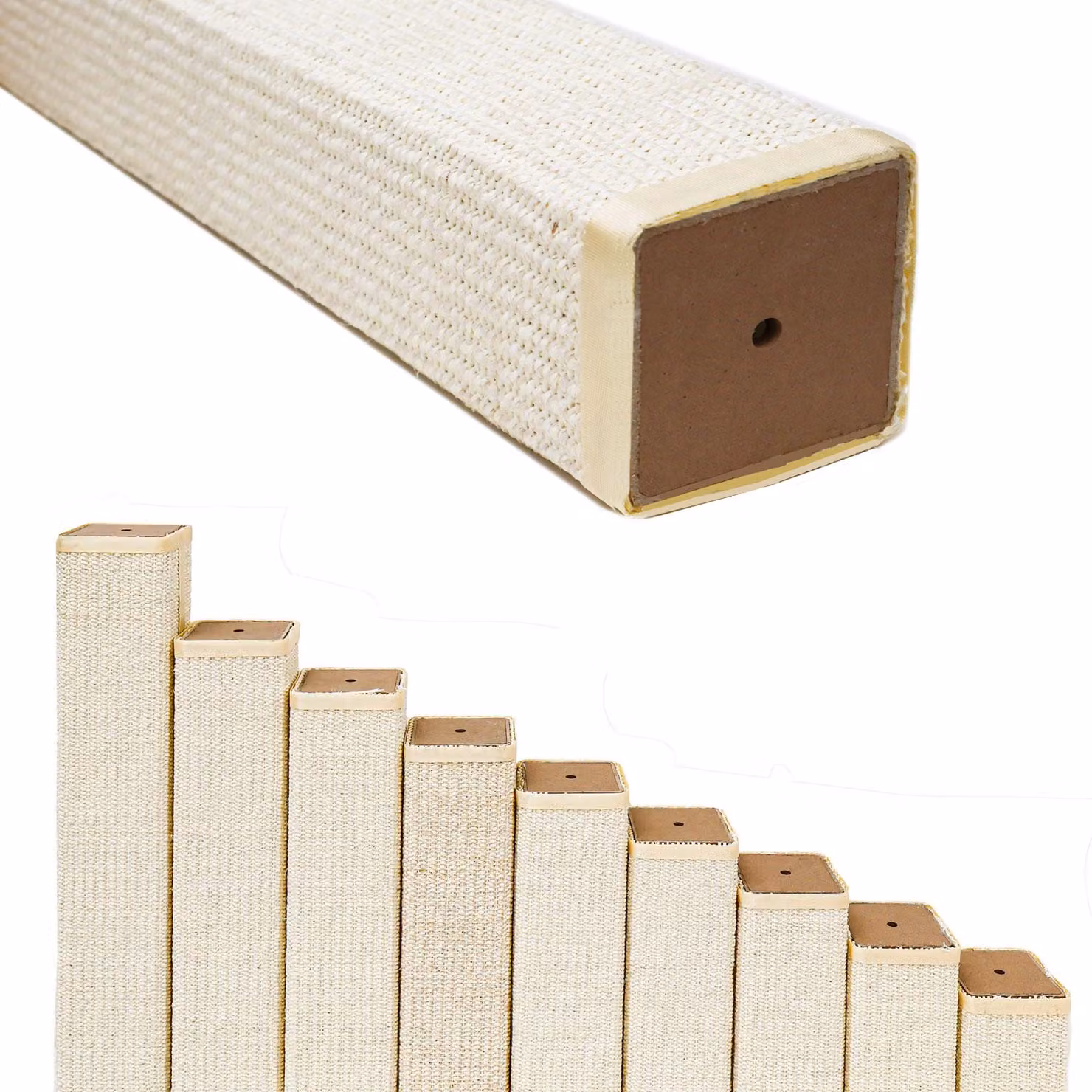 palo in sisal da 40 cm per tiragraffi - Palo di ricambio M8 quadrato - tiragraffi in sisal