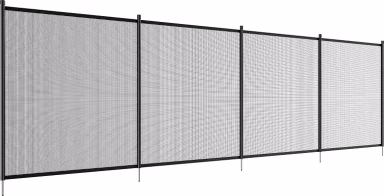 Recinzione per piscina SucceBuy, recinzione per piscina di 4 x 12 piedi per piscine interrate, recinzione di sicurezza per bambini rimovibile, recinzione per piscina facile da installare, rete di recinzione per piscina in PVC Teslin da 340g