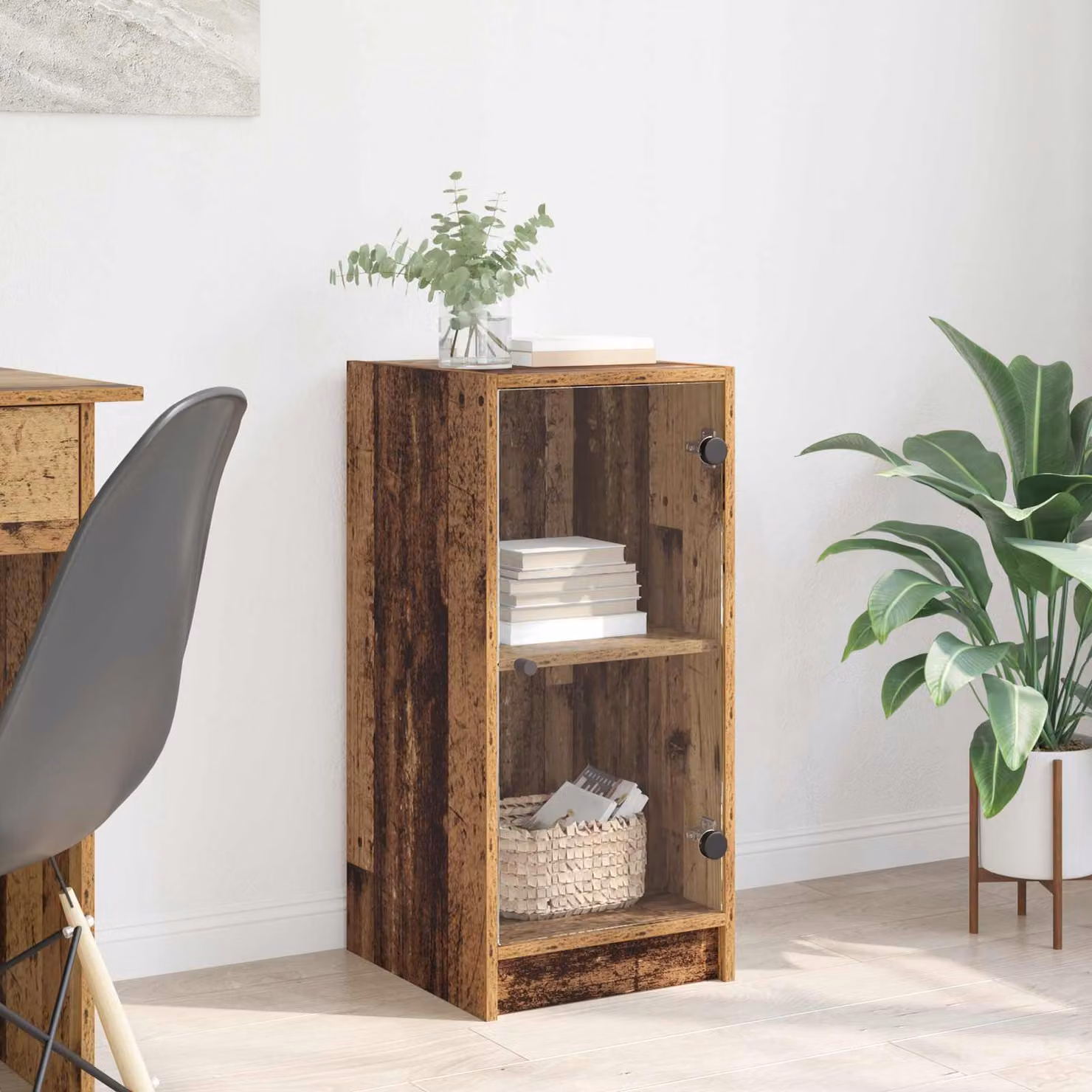 Credenza vidaXL in legno vecchio marrone per soggiorno e sala da pranzo L/P/H: 35 x 37 x 76 cm