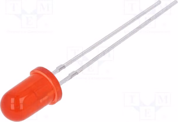 10 LED FYL-5013HD1C, diodi LED a montaggio traversa (THT), 5mm, 20mA, 1,8÷2,5V, angolo di emissione 30°, 5mm, 4÷10 mcd