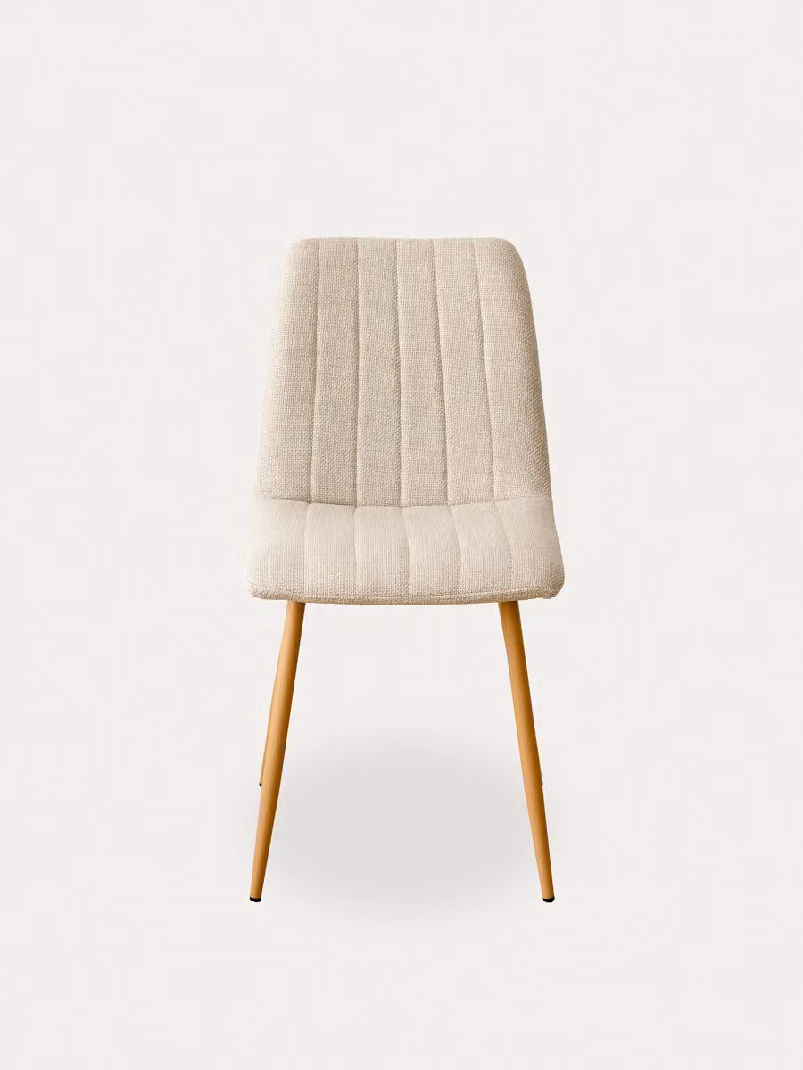 Sedia imbottita Wismar beige Kenay Home con struttura in metallo e legno per la tua zona pranzo – 2