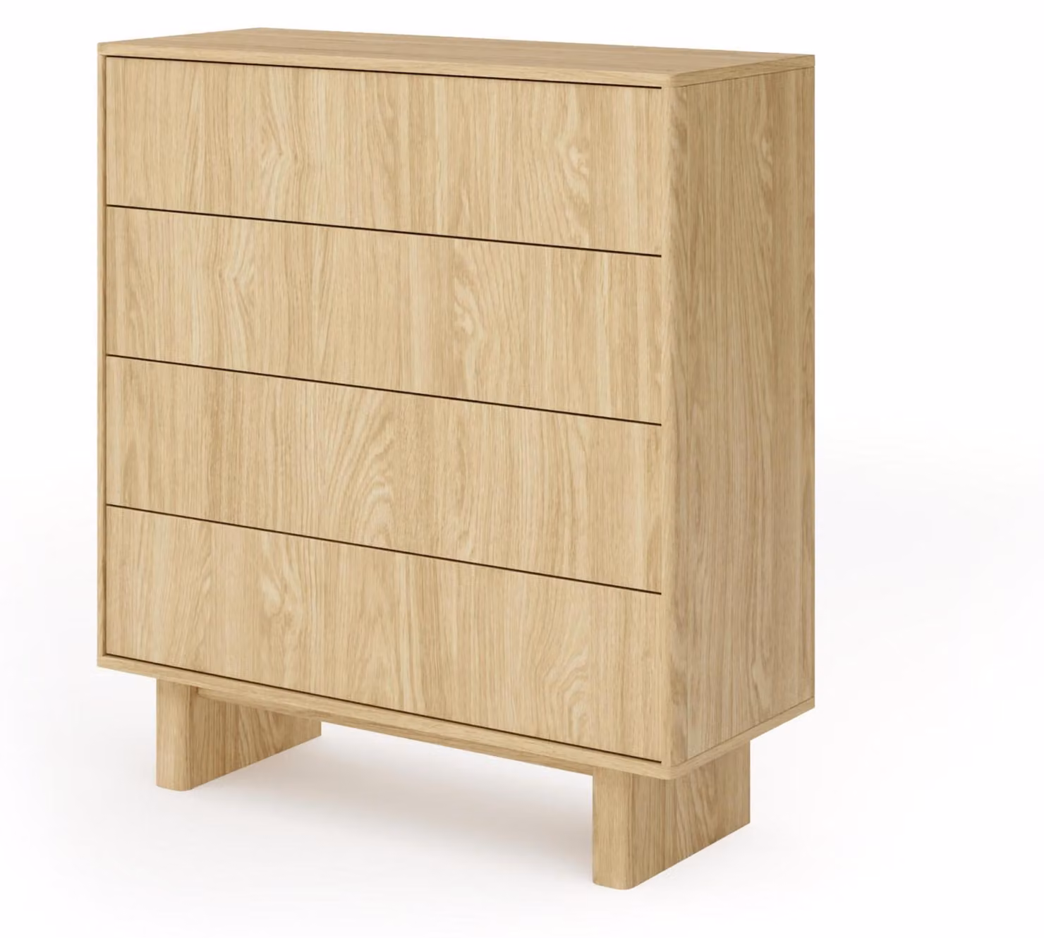 Comodino FURNLUX Nabu, colore beige, 94 cm / Colore principale: beige / Dimensioni: 94 x 104 x 39 cm