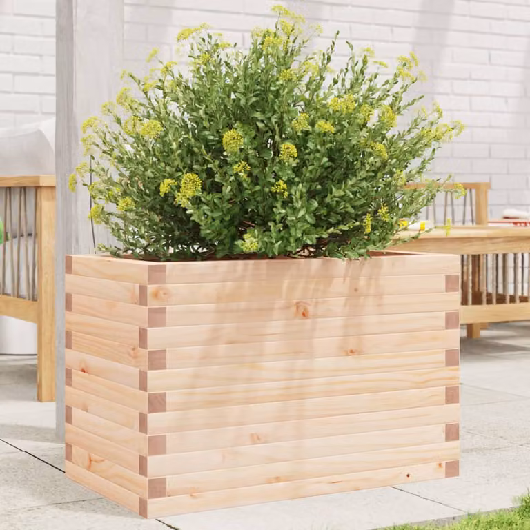 Fioriera da giardino vidaXL in legno di pino marrone L: 70 cm, P: 40 cm, H: 45,5 cm