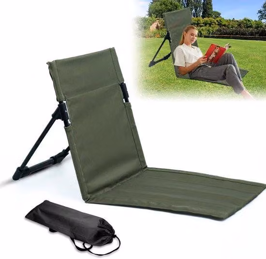 Sedia a sdraio, ideale per il giardino, le passeggiate, i picnic e i concerti all'aperto, facile da trasportare e con la possibilità di aggiungere accessori