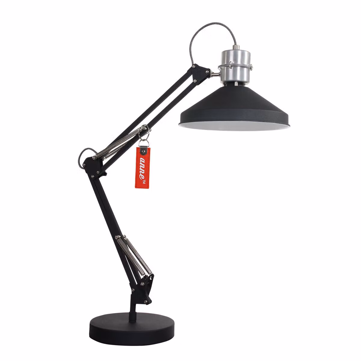 Lampada da tavolo - nero - Zappa - plastica metallo - lampada da scrivania - E14 - 7702ZW - Anne Lighting