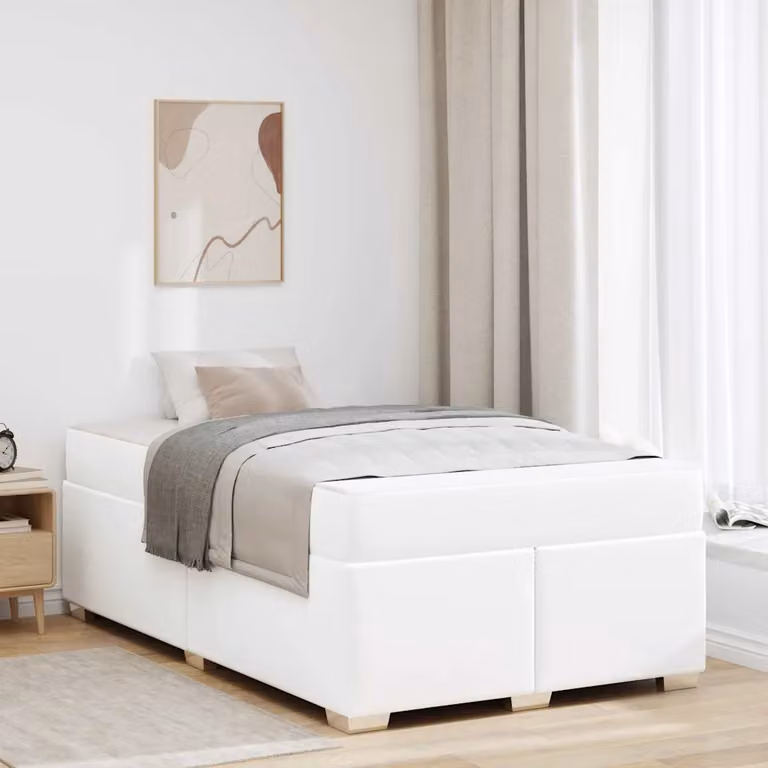 Struttura del letto con materasso vidaXL Bianco L: 120 cm, P: 200 cm