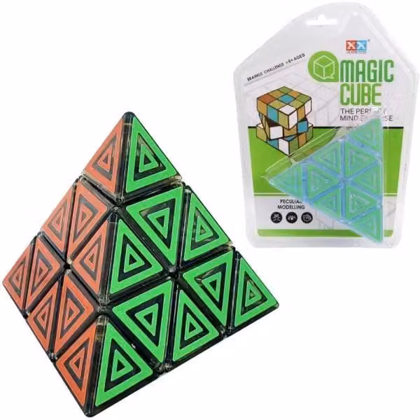 Puzzle logico a forma di piramide traforata - Trifox