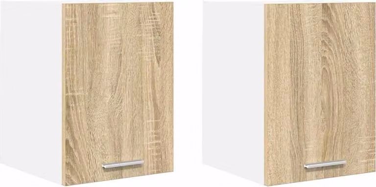 Armadio pensile con porta Riga 2 pcs Quercia Sonoma e Bianca