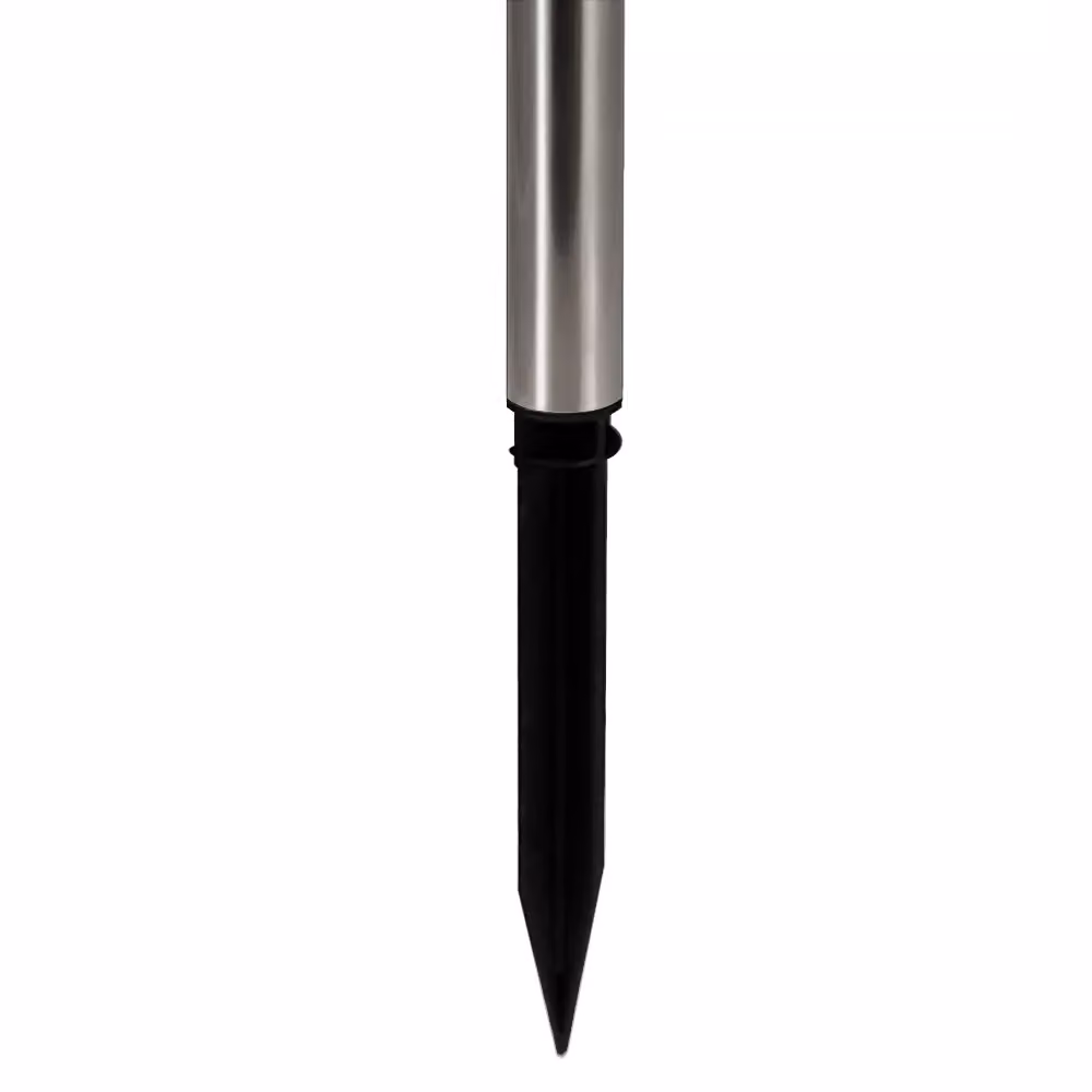 Set di 24 lampade solari a LED Monzana in acciaio inox per giardino e terrazzo, colore argento e nero, Altezza: 37 cm – 2