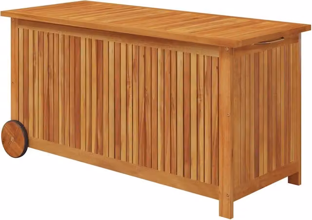 Contenitore Giardino con Ruote 113x50x58 Legno Massello Acacia CFW9087145