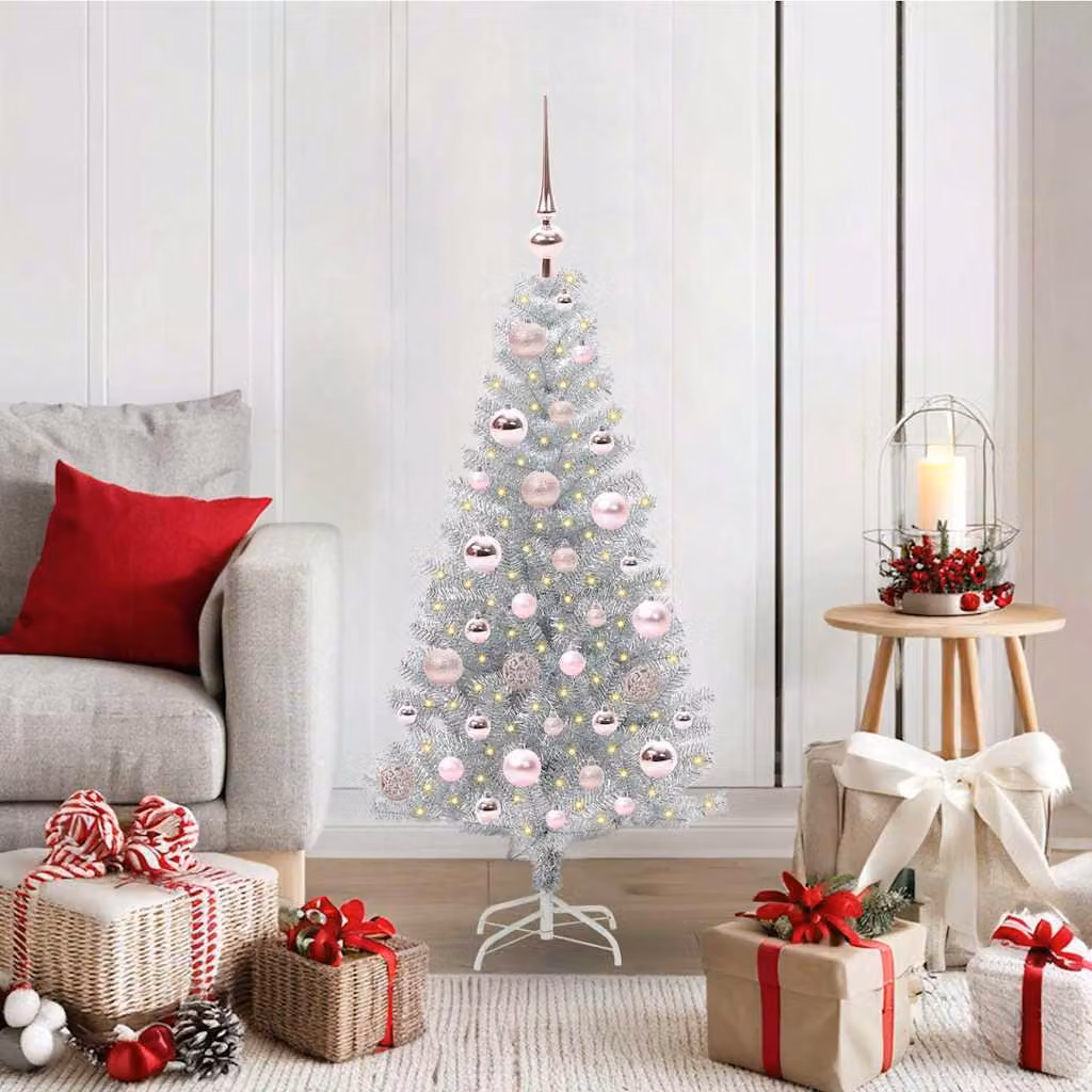 Maison Exclusive - Albero di Natale argentato, 120 cm, materiale: PET