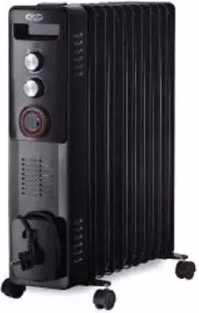 Argoclima TT11 Radiatore a Olio 2500 W con Timer e Termostato, Colore Nero