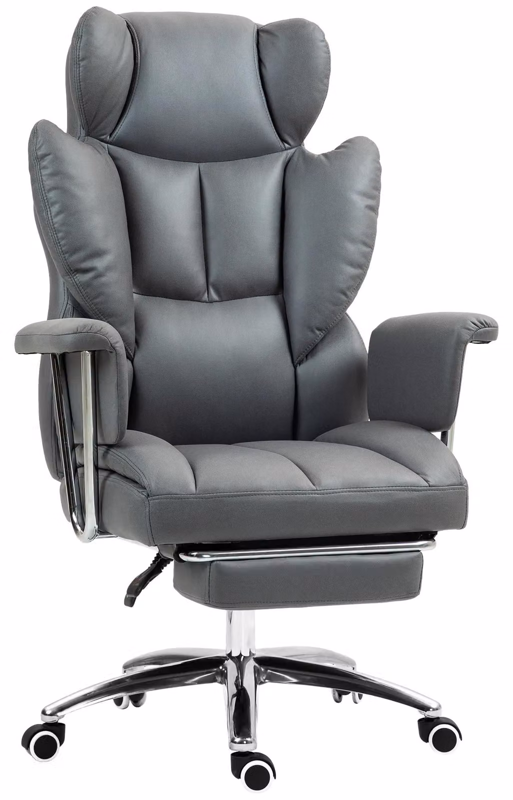 Sedia da ufficio ergonomica - Modello 921-740V00CG - Inclinabile - Regolabile in altezza - Girevole - Con braccioli - Con rotelle - Grigio scuro