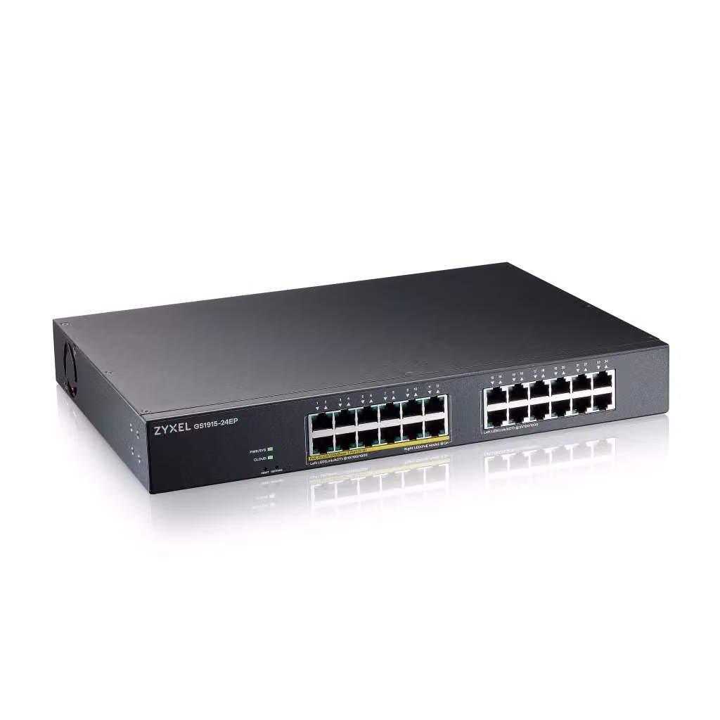Switch Zyxel GS1915-24EP Gestito L2 Gigabit Ethernet con supporto PoE, 24 porte, Nero – 2