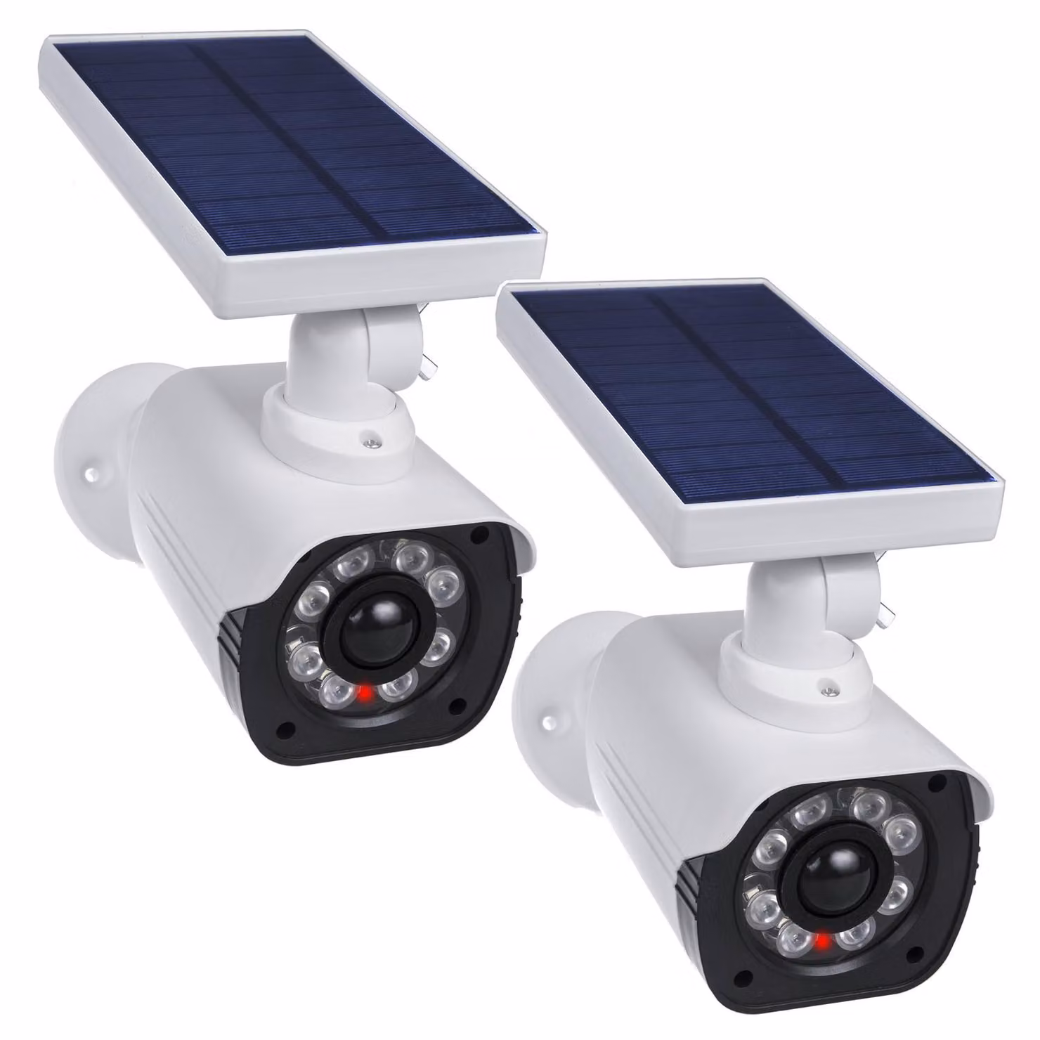 Telecamera solare finta con LED lampeggiante, sensore di movimento, illuminazione a LED, adesivo SOL1800S 2 pezzi