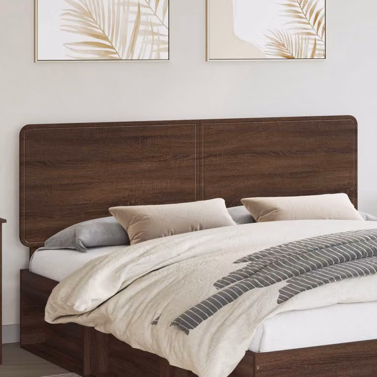 Testiera per letto moderna vidaXL in legno ingegnerizzato color rovere marrone