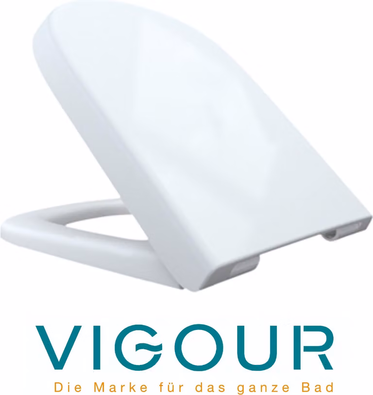 VIGOUR DERBY Style Sedile per WC Coperchio per WC Sedile per WC con funzione TakeOff, bianco
