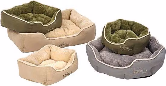 Cuccia per animali in poliestere, dimensioni 61 x 48 x 18 cm, colore grigio