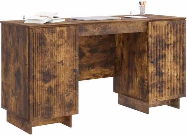 Scrivania | Tavolo da Ufficio Rovere Fumo Legno ingegnerizzato 142,5 x 50 x 75 cm