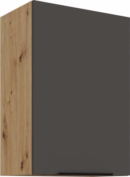 Mobile cucina superiore LUNARA - larghezza 50 cm, grafite / rovere artigianale